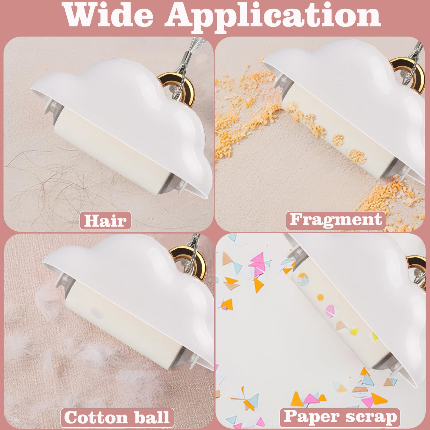 Mini Lint Roller Travel Size, Reusable Lint Roller for Travel, Pet Hair Remover Portable Lint Roller for Clothes with 150 Sheets Refillable (Pink)
