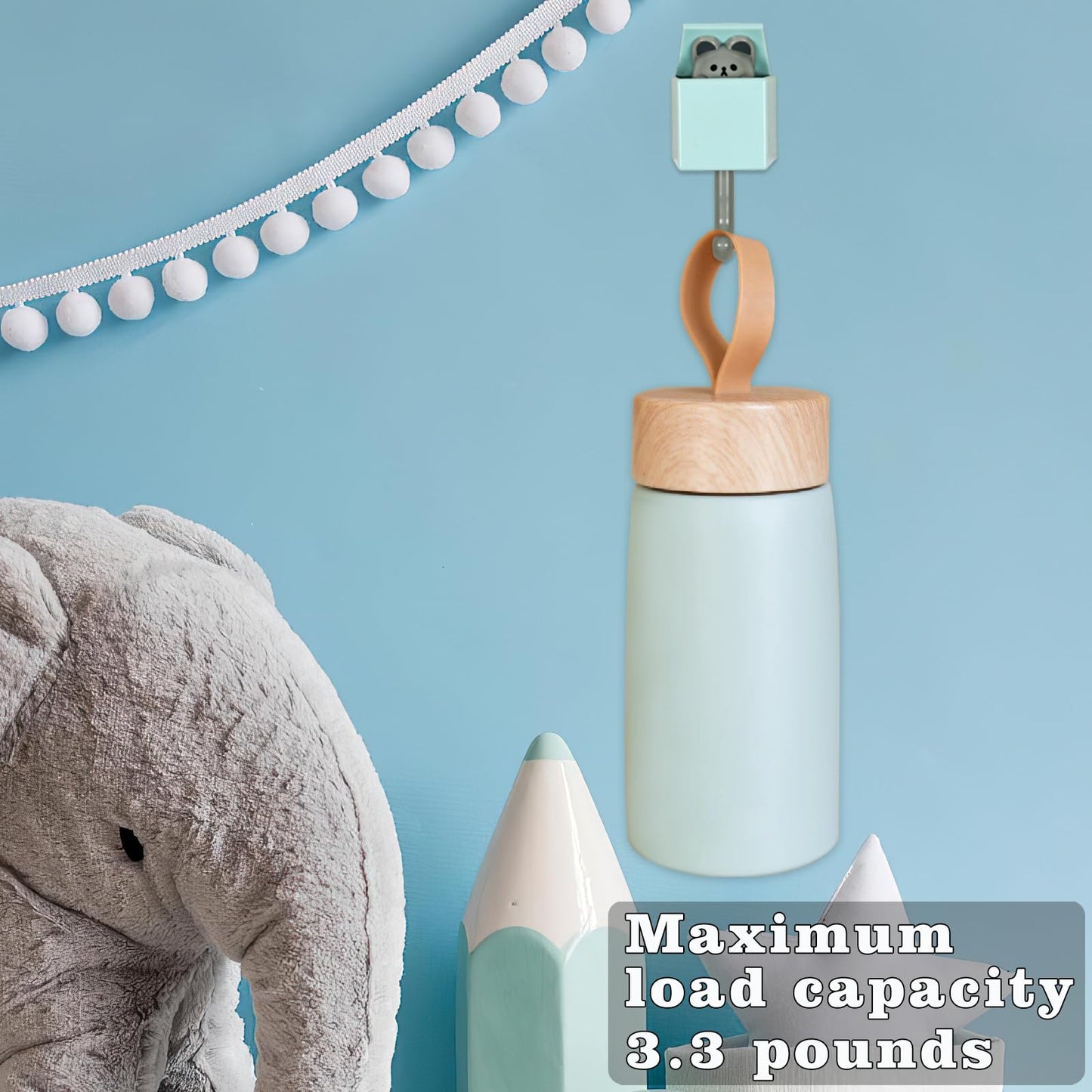 4 Pcs Cute Cat Key Holder, Creative Adhesive Mouse Cat Wall Hooks, Cute Room Decor Hook for Coat, Scarf Hat Towel Key Bag Wall Decoratives