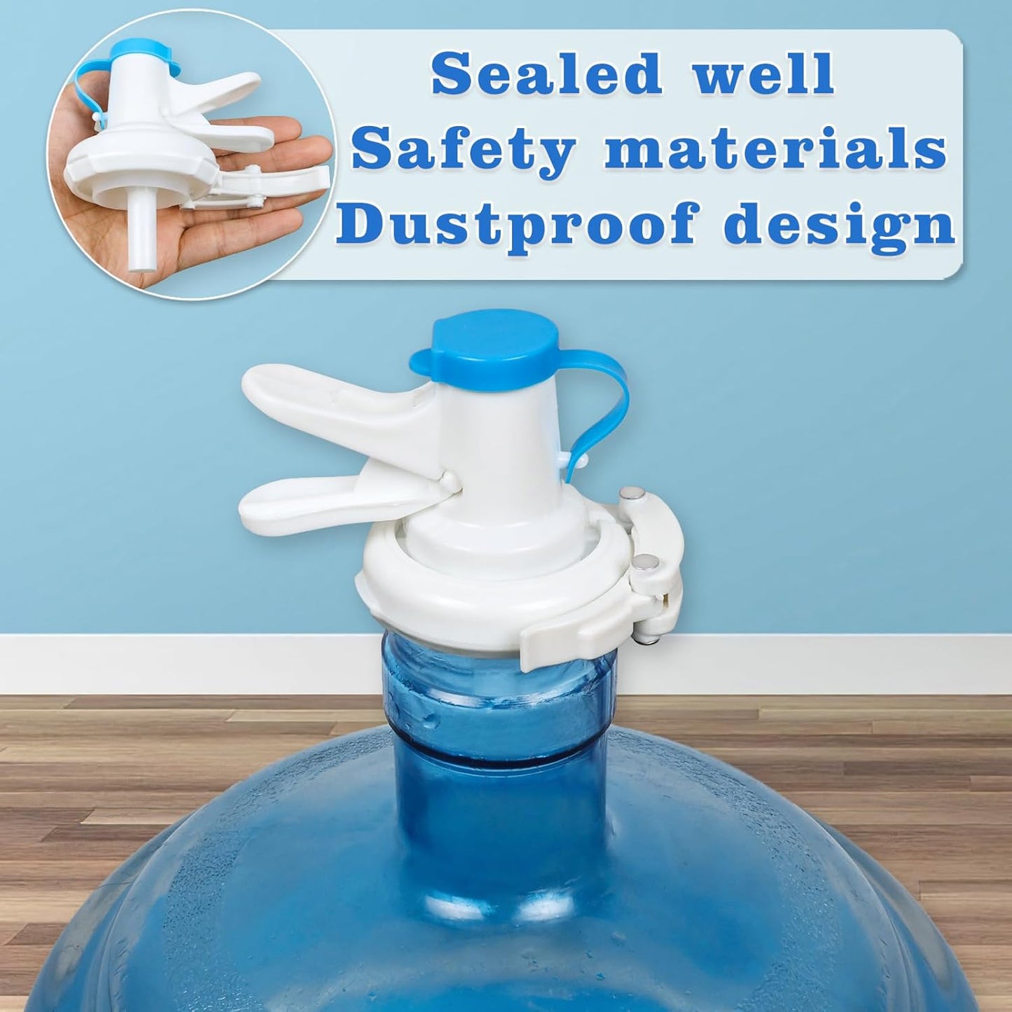 5 Gallon Water Jug Holder, Collapsible Water Dispenser Stand, Non-Slip Water Dispenser Countertop for 3-5 Gallon Bottle with 2 Dispenser Valves