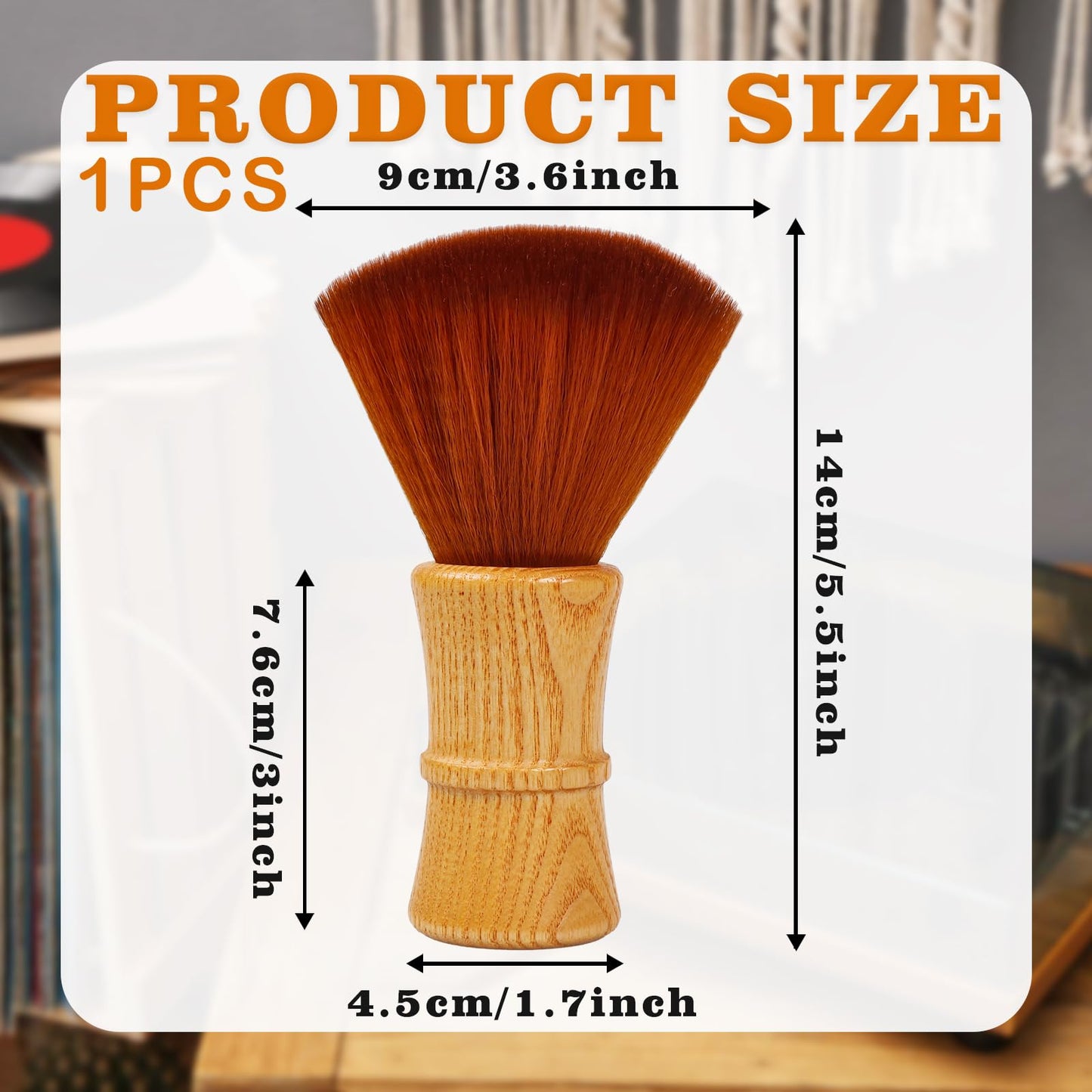 Vinyl Record Cleaner Brush, Anti Static Dust Remover with Fine Fiber Bristles, Wood Record Brush Accessories for Vinyl Albums LP CD Cartridge (Brownish Green)